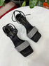 Ankle Buckle Strap Rhinestones Embedded Heels